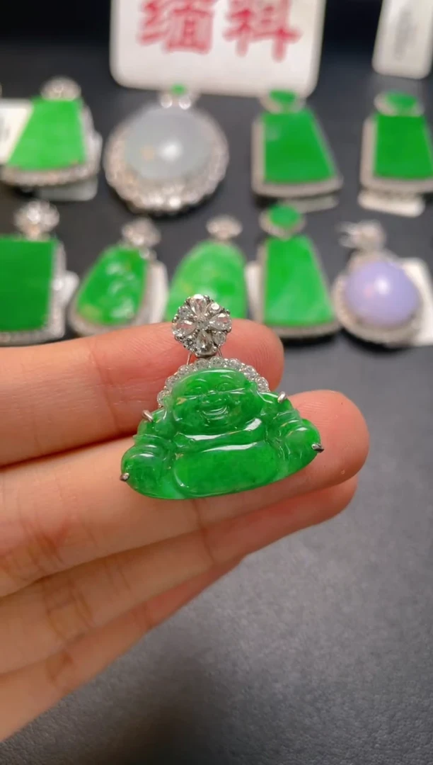 吊坠(不含链)银S925镶嵌翡翠dz