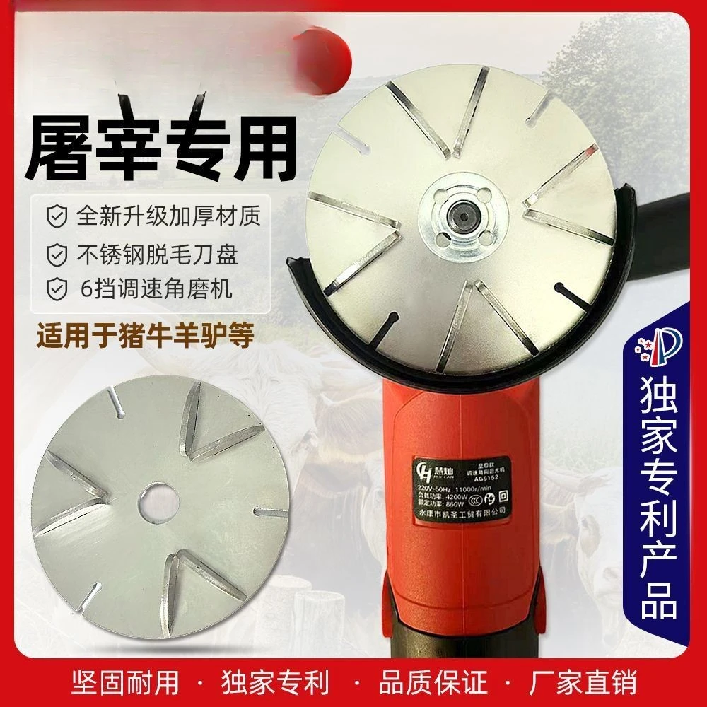 电动拔毛不锈钢猪牛羊驴刮毛去毛刀屠宰专用脱毛刀退毛拔毛屠宰角