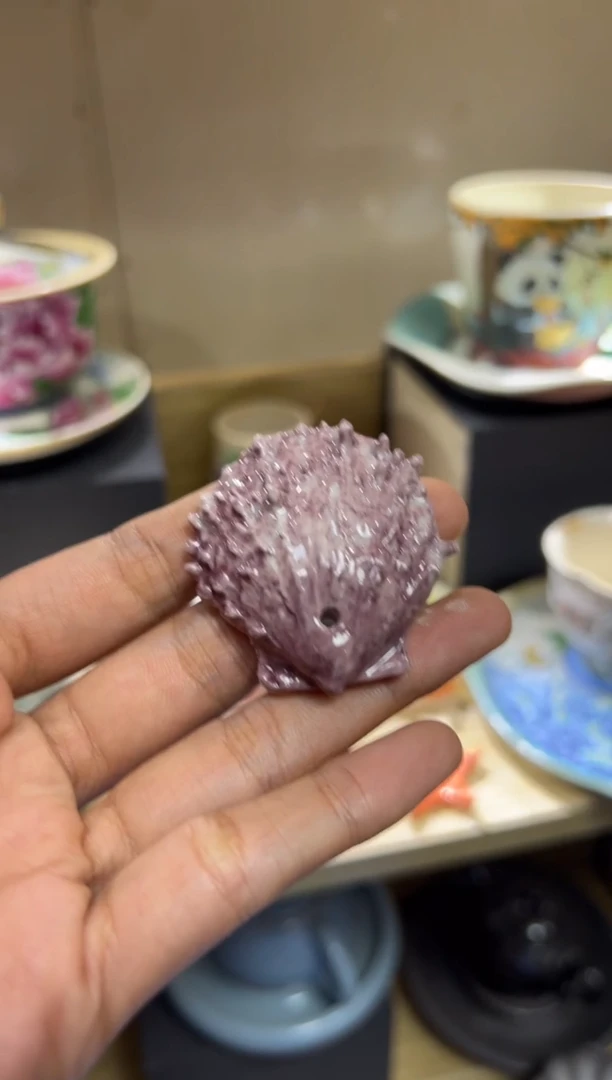 手工陶瓷贝壳香插摆件