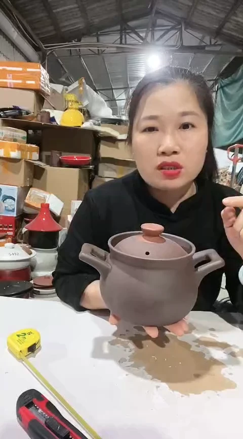 陶瑕疵1.5紫砂大肚锅