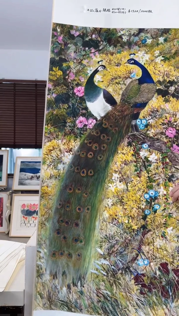 版画耿玉琨限量作品亲签盖章版画S