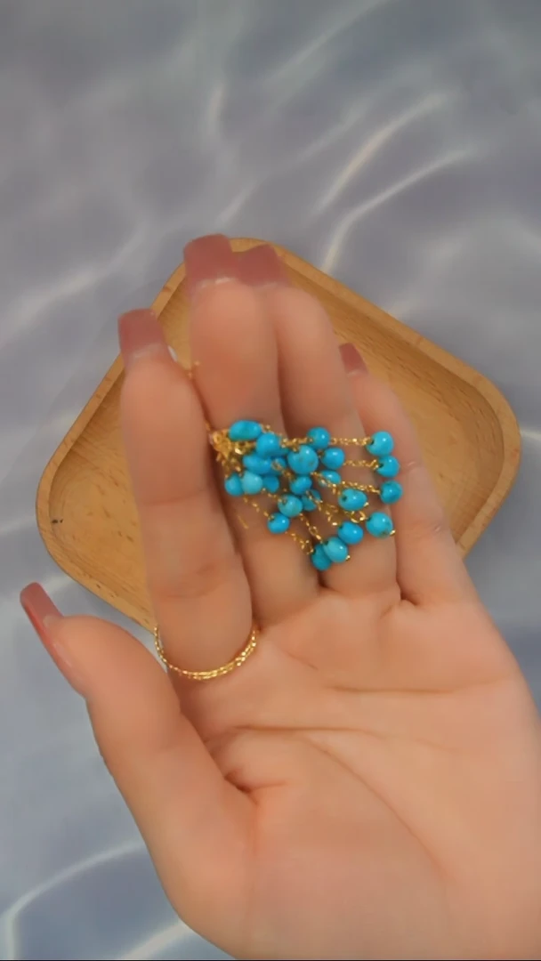 【闪购商品】绿松石耳环银S925镶嵌发货一件