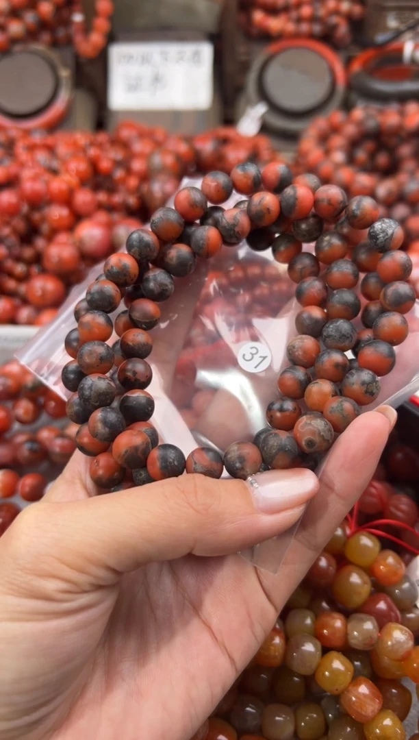 未镶嵌手串南红玛瑙茶*蛋10