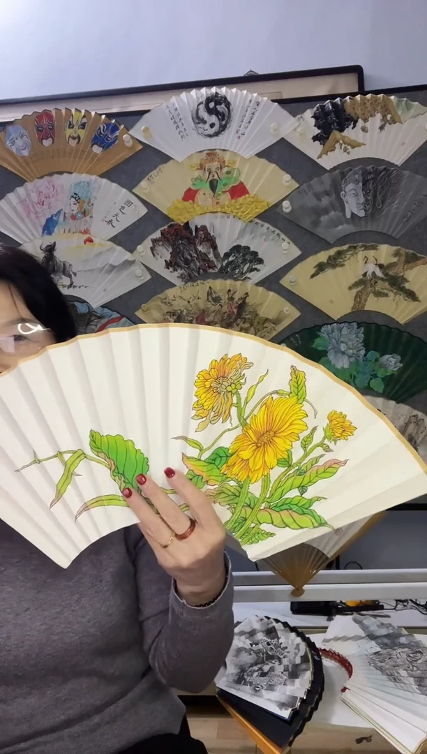 扇子九五寸十八方玉竹折扇