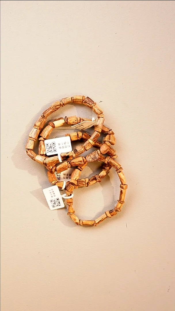 沉香手串天然沉香达拉干随型虫漏单圈多样性发其一