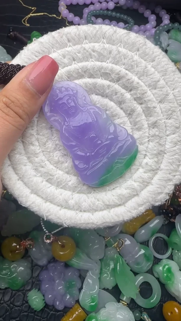 颈饰未镶嵌翡翠缅甸翡翠吊坠