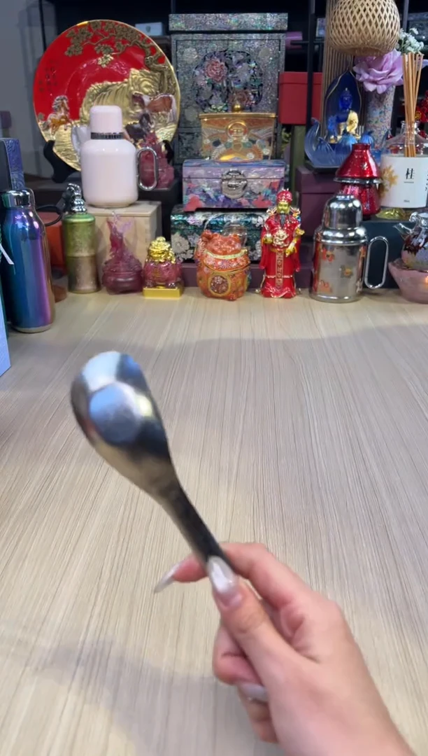 16态极锤纹纯钛勺子