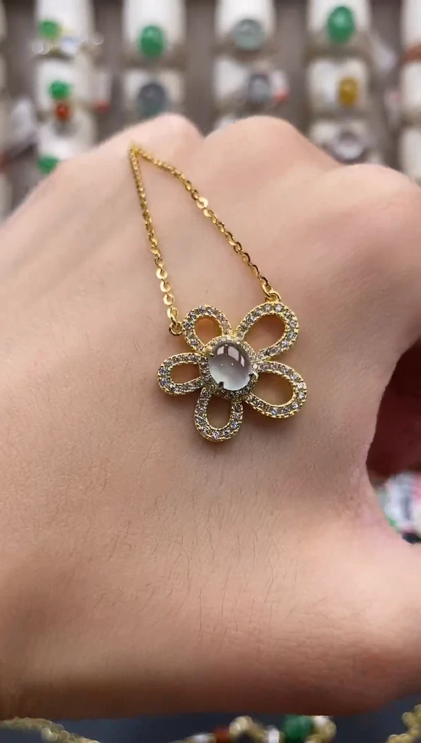 银S925镶嵌戒指翡翠天然A货翡翠37