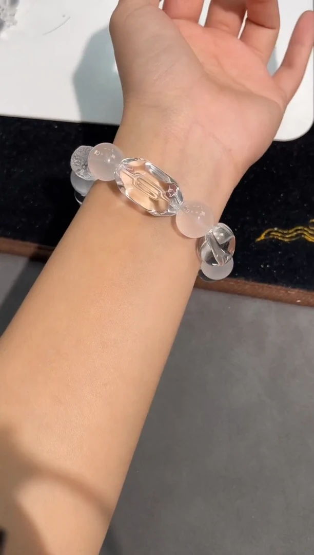 水晶手链未镶嵌1号忘忧引升级款单圈