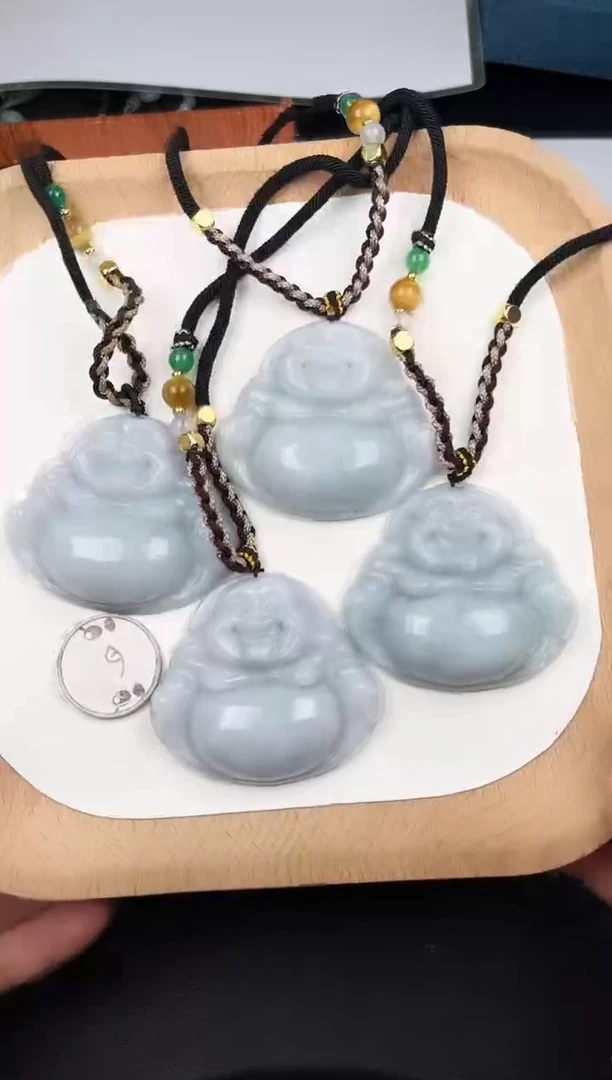 颈饰未镶嵌翡翠LA080油蓝大佛+送同款绳子多样性发其一