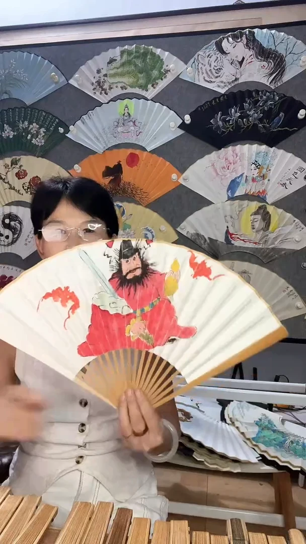 扇子九五寸十八方玉竹折扇