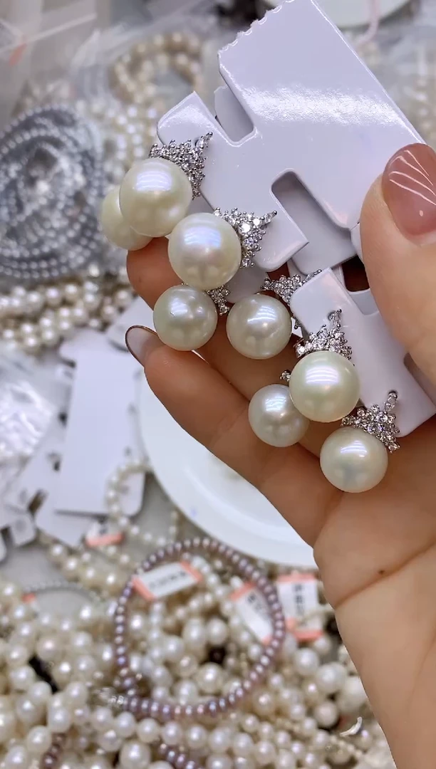 未镶嵌1淡水珍珠耳钉