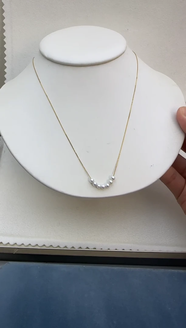 【闪购商品】海水珍珠颈饰18K金镶嵌3.5-4