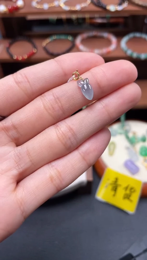 【闪购商品】翡翠吊坠(不含链)18K金镶嵌一个  JK615