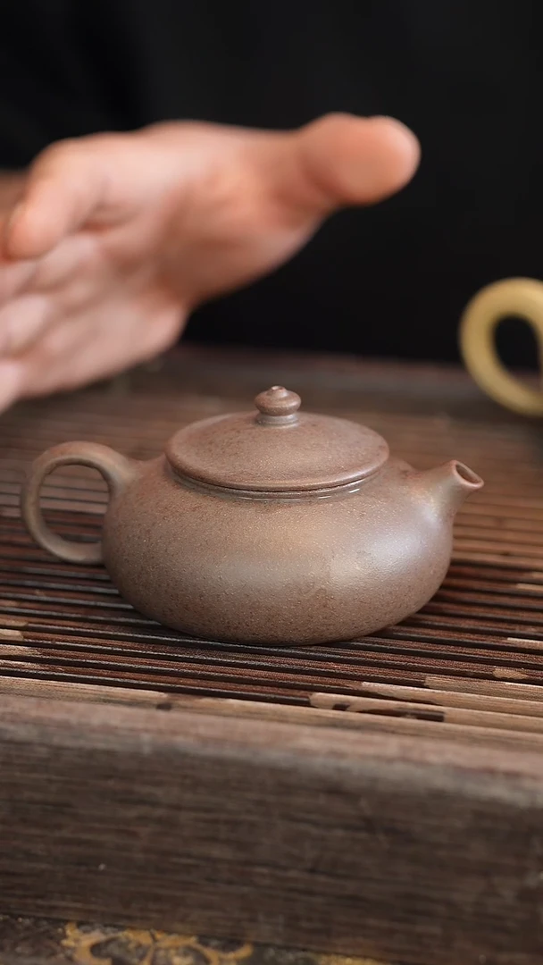 茶壶紫砂寒江 还原烧 半手工