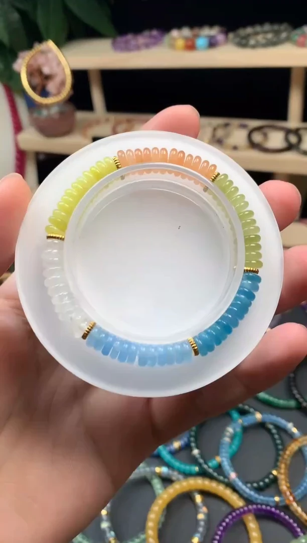 水晶手串未镶嵌水晶多宝算盘手串