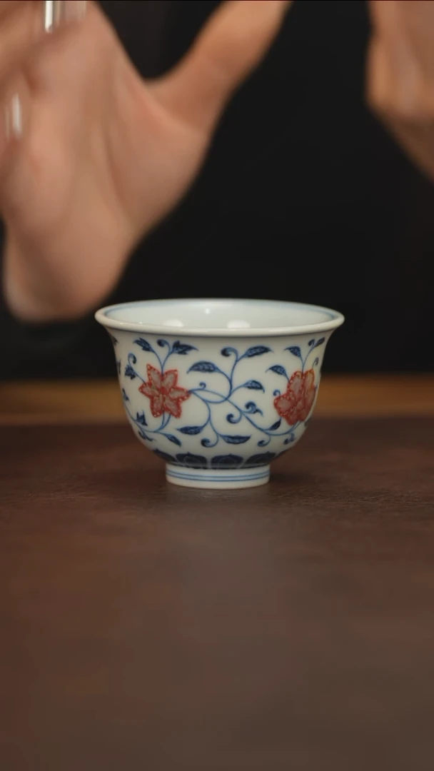 【闪购商品】和然釉里红岩茶铃铛杯