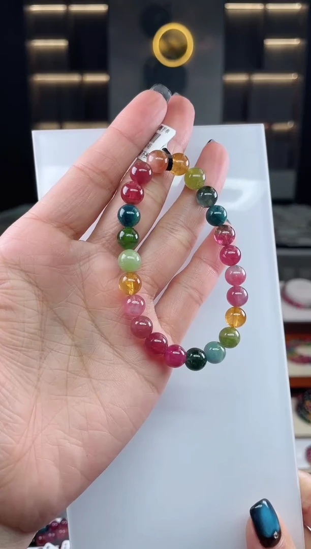 未镶嵌单圈手串碧玺（多样性发一条）T