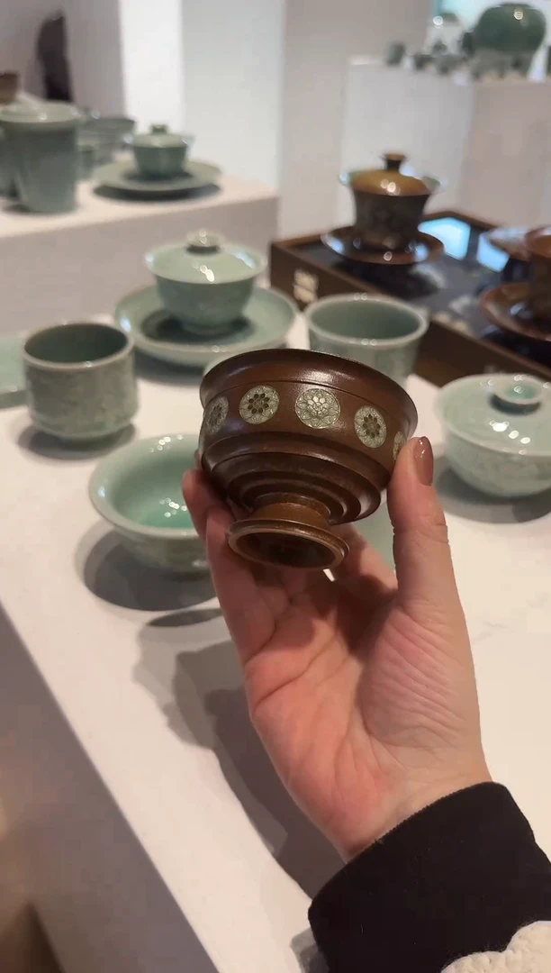 青瓷手工茶器包邮