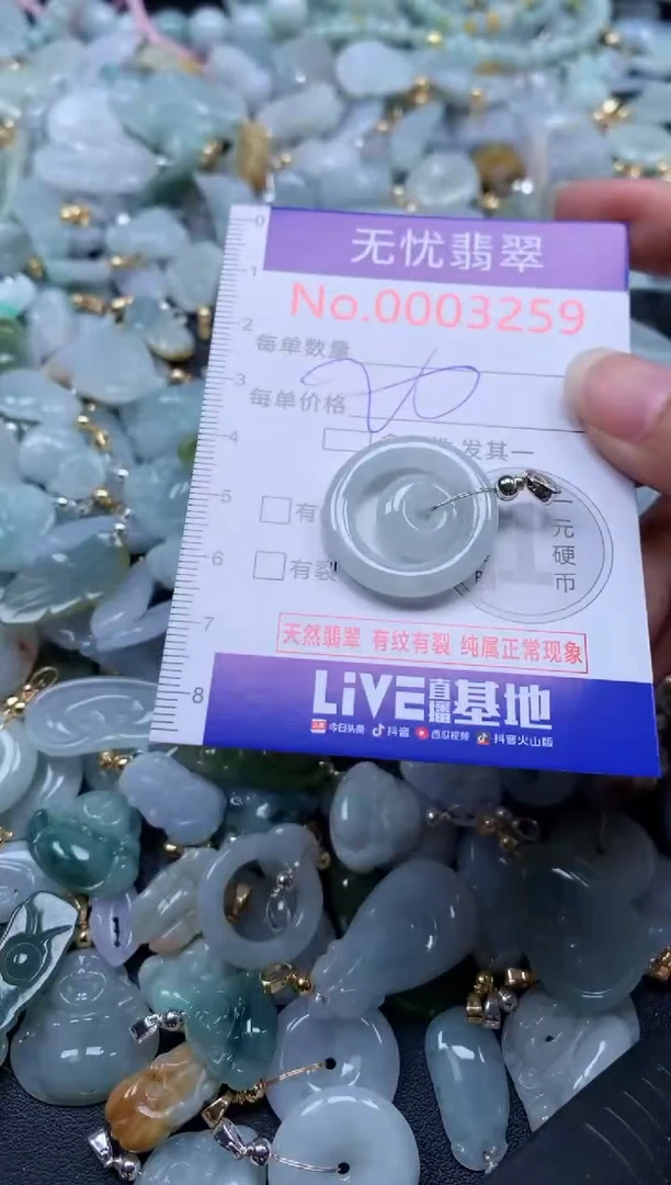 翡翠未镶嵌吊坠(不含链)3259