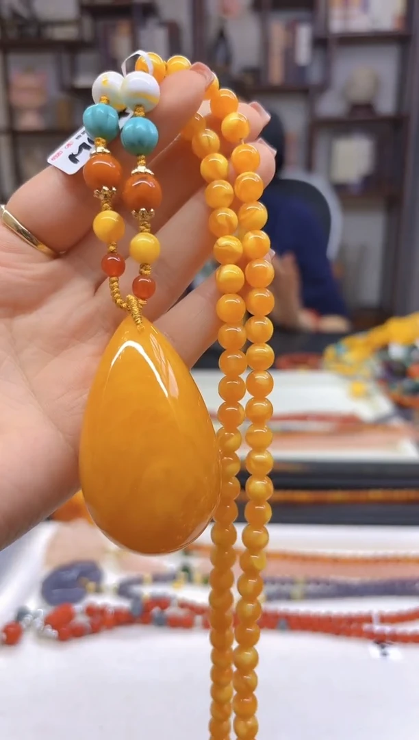 【闪购商品】蜜蜡毛衣链未镶嵌M634