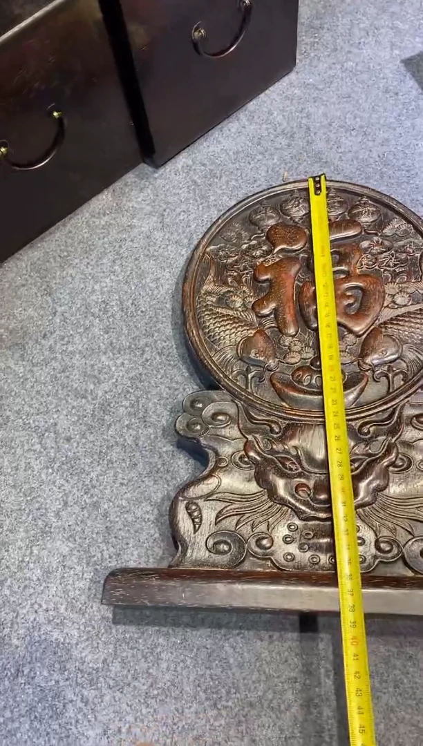木紫檀拆件雕刻板以直播间实物为准微瑕老物件