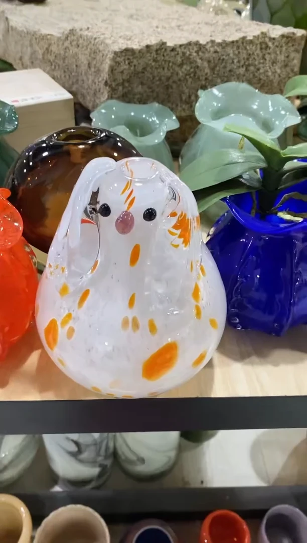 慕忆家手作琉璃花瓶微瑕