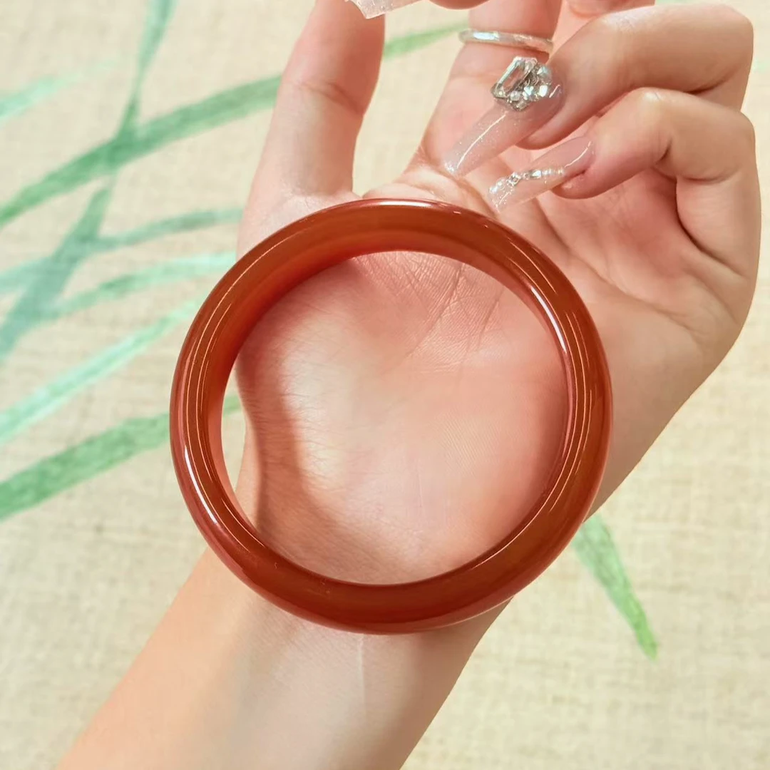 【赤兔-惊蛰】天然巴西红玛瑙新中式时尚百搭手镯（多样性发一）