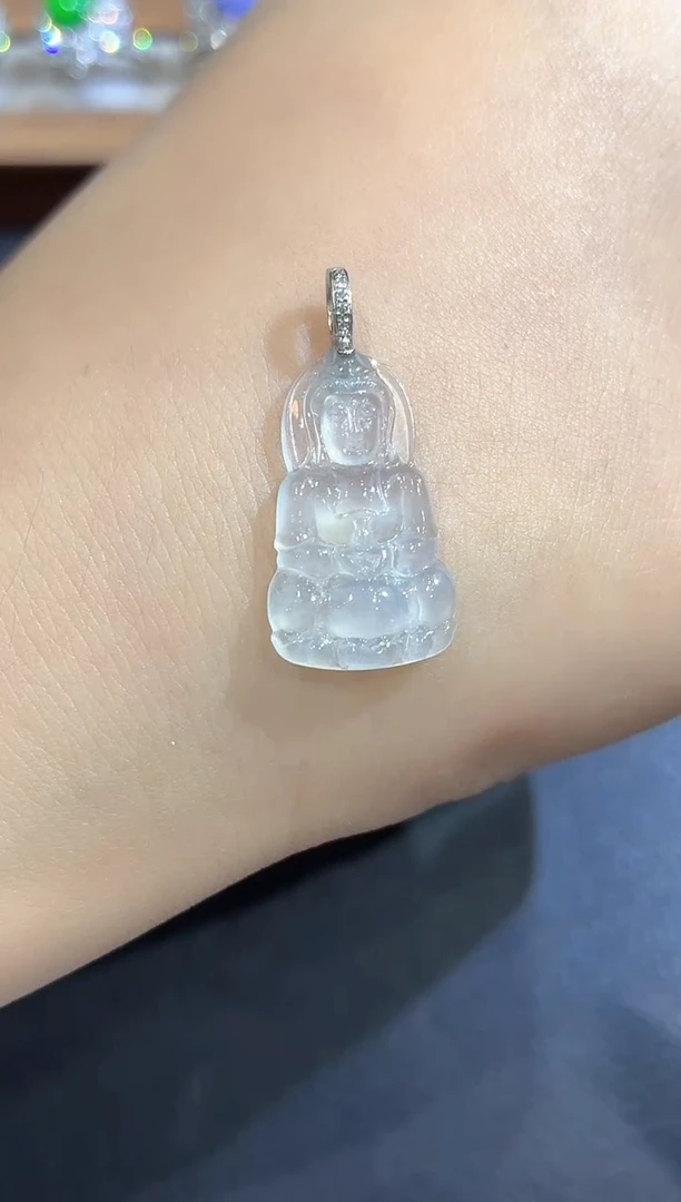 吊坠(不含链)18K金镶嵌翡翠10-吊坠