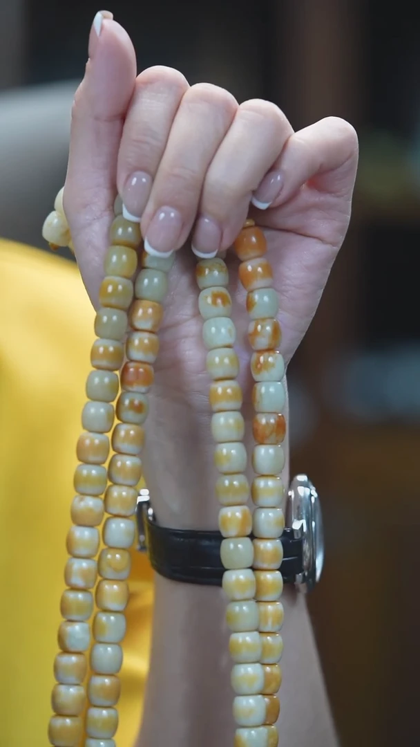 颈饰未镶嵌和田玉108粒