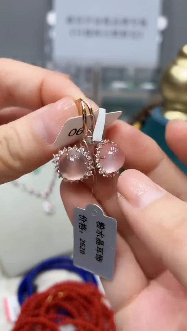 银S925镶嵌耳饰水晶182BJ1213产品一个（多样性）