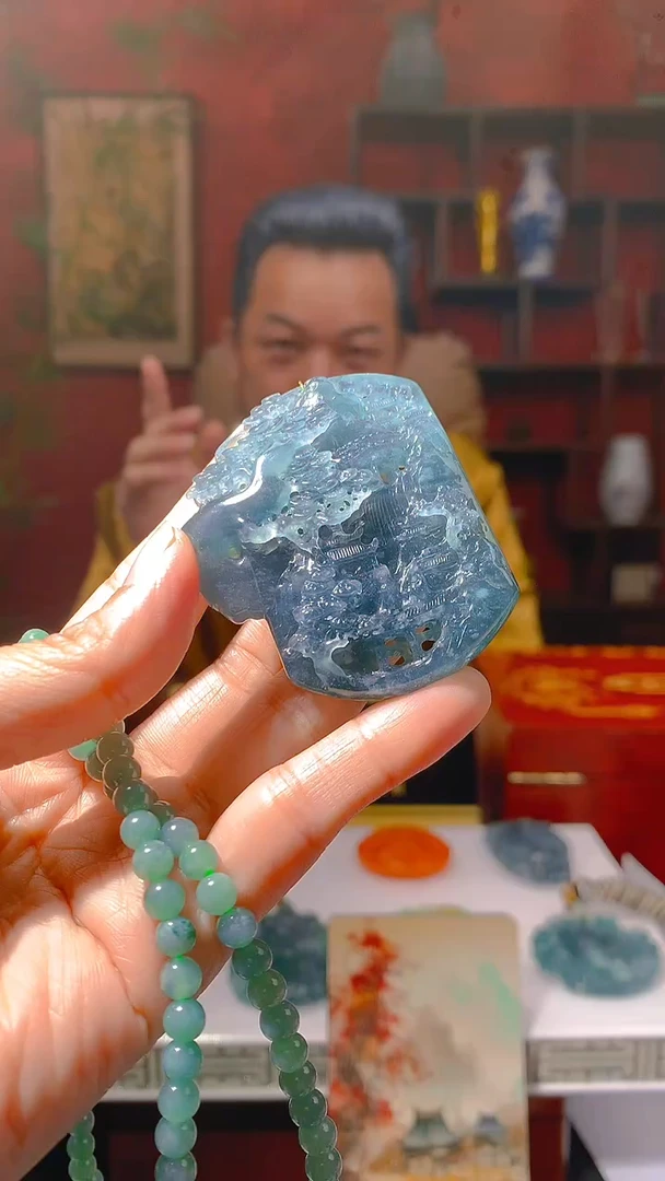 定制翡翠未镶嵌毛货闪购链接ZYW025带珠链