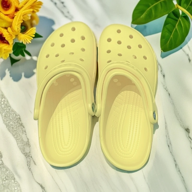 厚底外穿沙滩拖鞋彩色洞洞鞋-果梓196