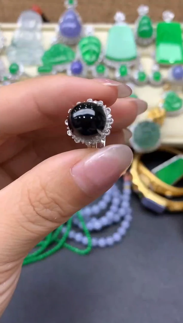 【闪购商品】翡翠戒指18K金镶嵌428-中国好珍宝