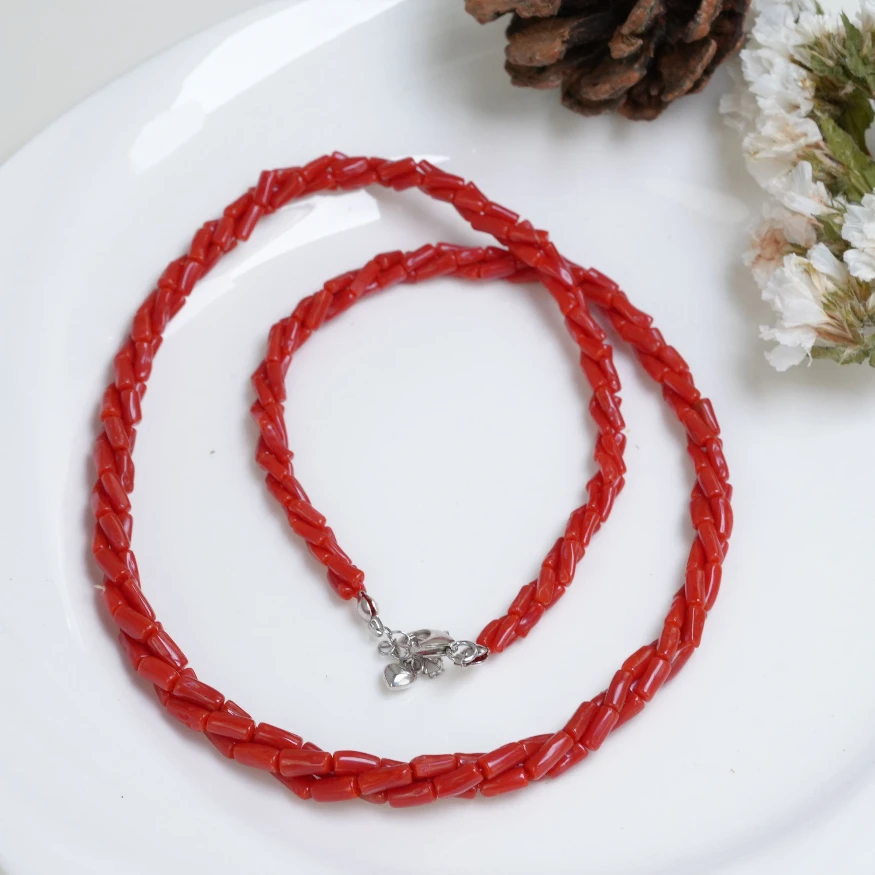 【美祈专属】直管三股扭珊瑚项链-D3011LL-多样性发一