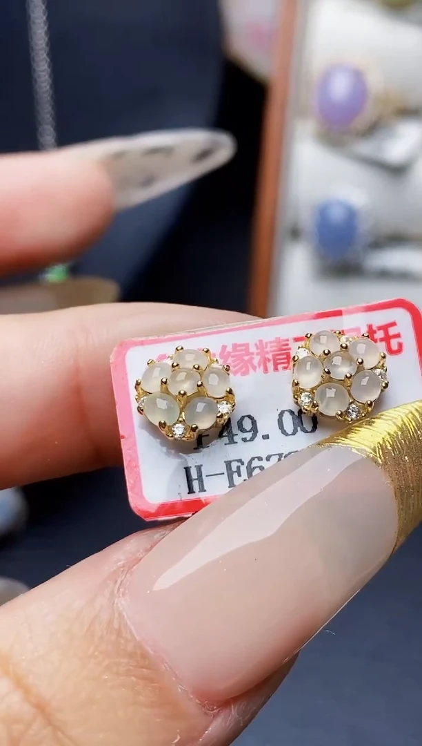 银S925镶嵌戒指翡翠3255