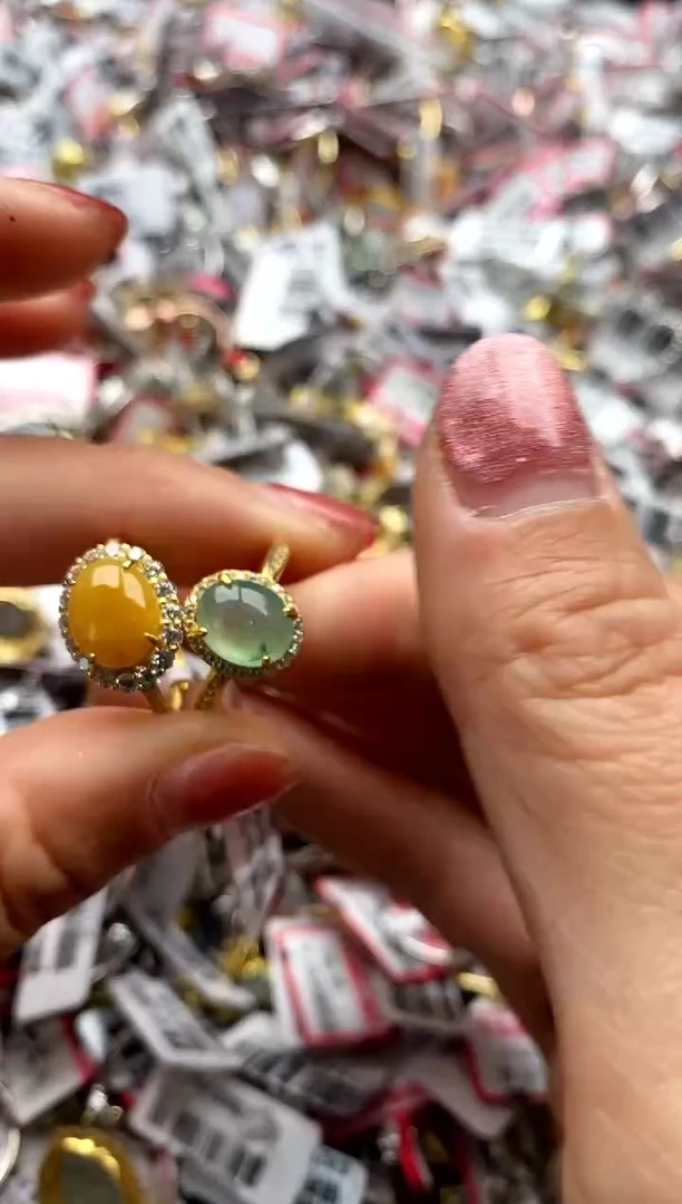 【闪购商品】翡翠戒指银S925镶嵌4444444     2