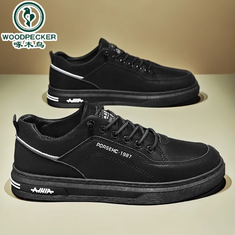 【正品】啄木鸟男鞋2025春季新款防滑耐磨工作鞋子男款潮流百搭舒适