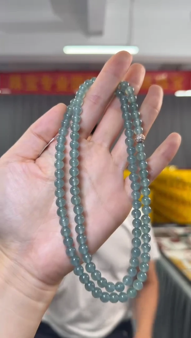 颈饰未镶嵌翡翠翡翠圆珠项链约6-6.5mm