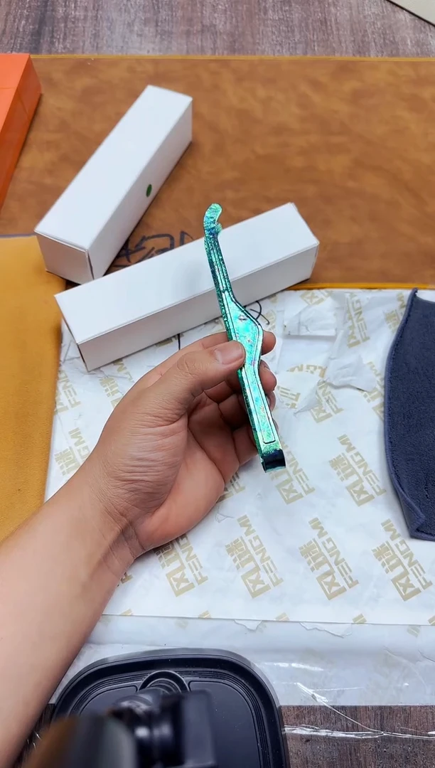 纯钛茶夹·绿色绿色