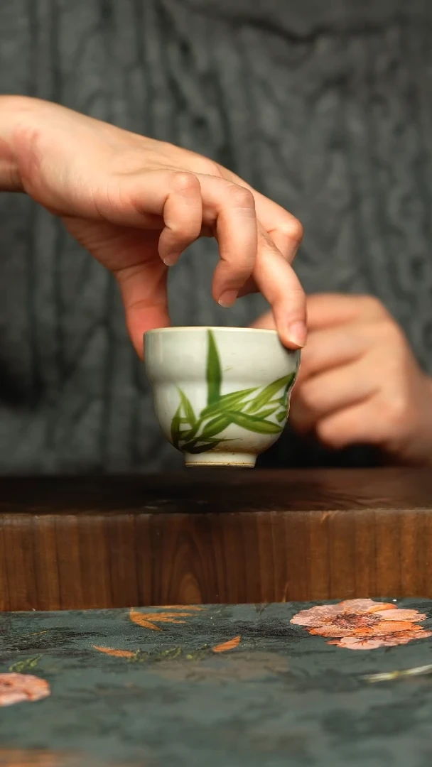 杯釉下彩手工手绘同款陶器