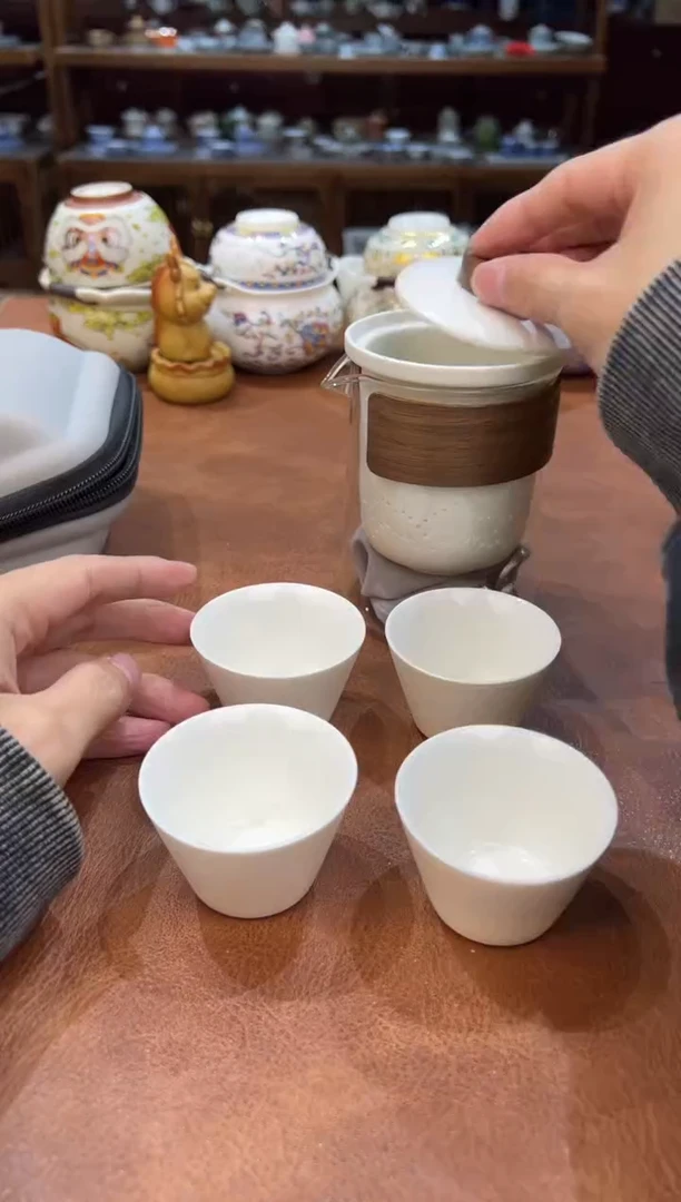 真的很便宜会开片的旅行茶具