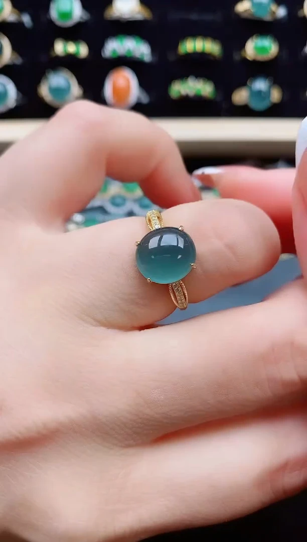 【闪购商品】翡翠戒指银S925镶嵌21321