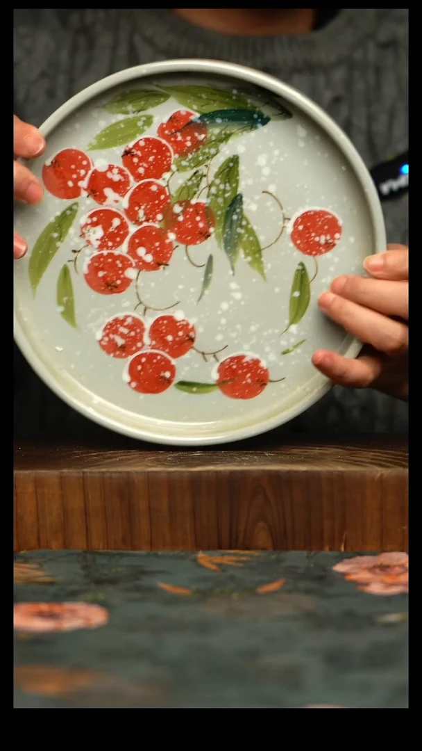 瓷片釉下彩手工手绘同款陶器
