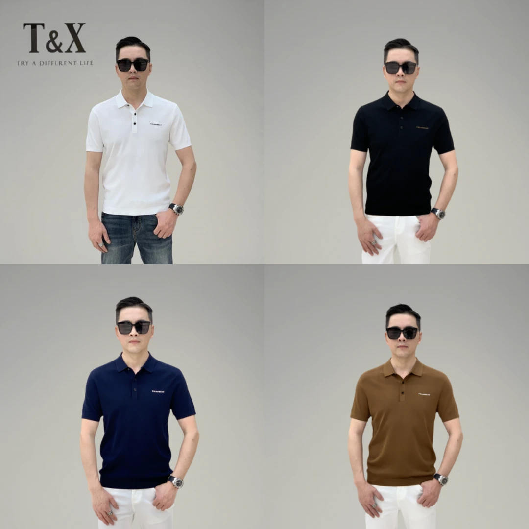 T&X/梯形男士夏季新品轻奢短袖凉感透气高弹力简约商务休闲Polo衫