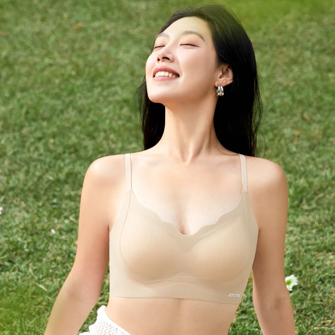 珠密琪新款裸感神器683#升级按摩杯一字比柔软零感无压中厚内衣