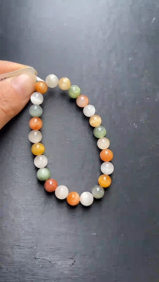 未镶嵌手串水晶彩兔毛手串8mm+ JP56298