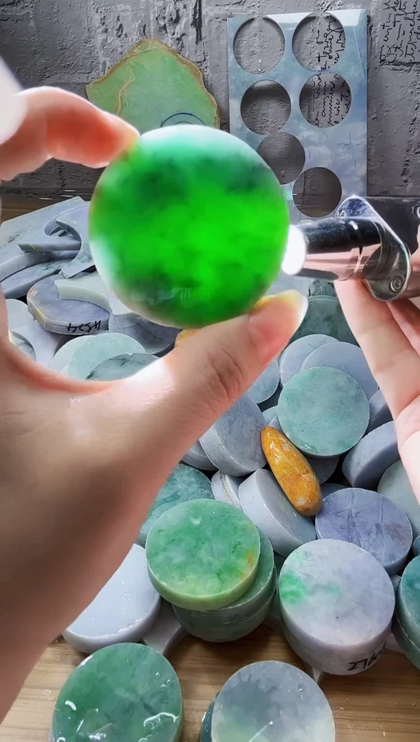 裸石翡翠天然翡翠A货378