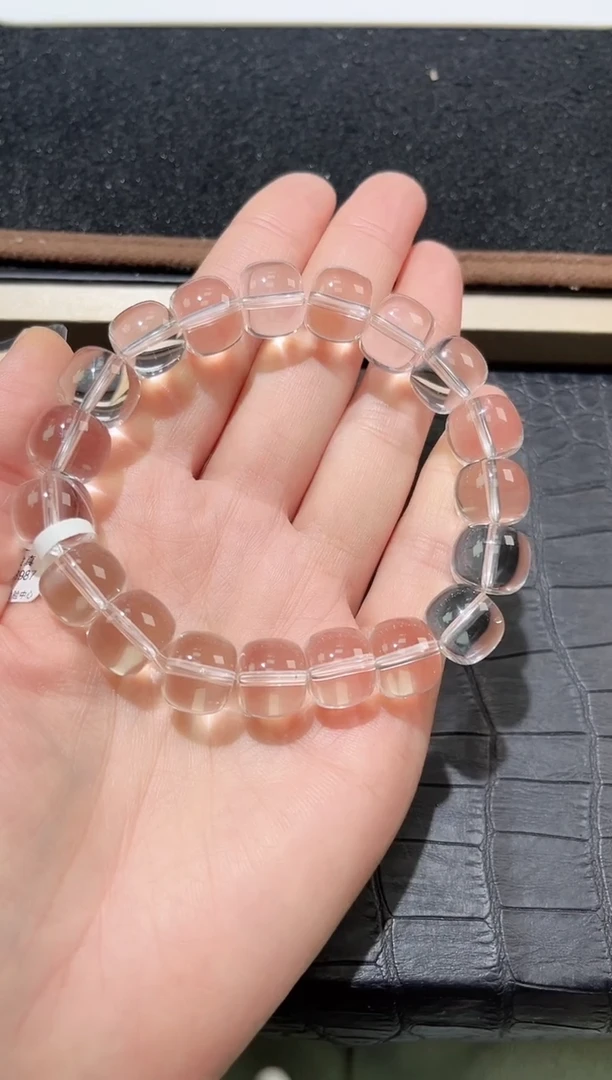 未镶嵌手链水晶50号利姆利亚白水晶老型珠单圈13+mm