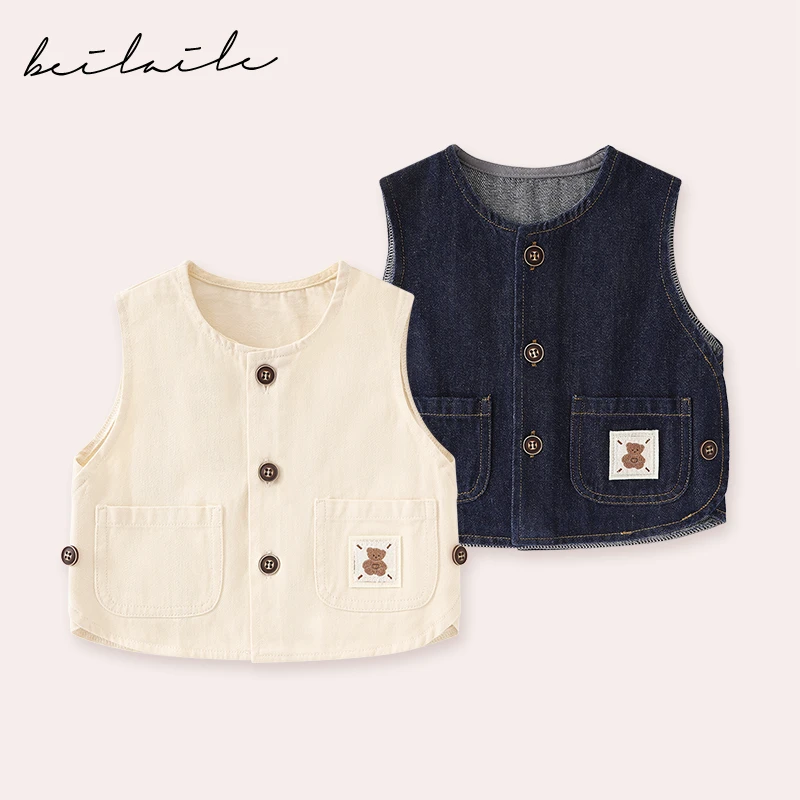 【琵琶马甲 小乐妈咪】宝宝春秋童装无袖上衣马甲背心儿童马夹G25